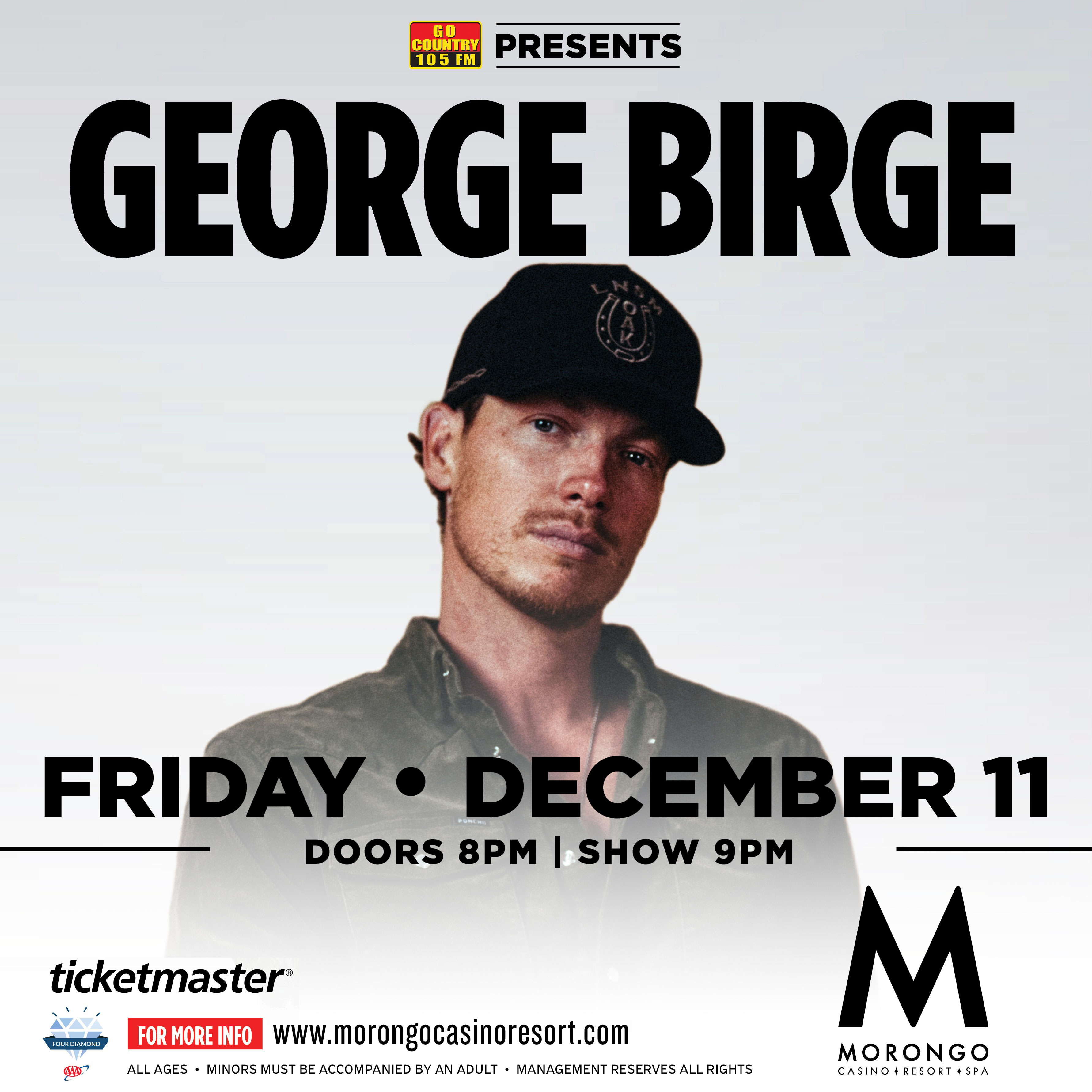 Enter Now To See George Birge at Morongo Casino